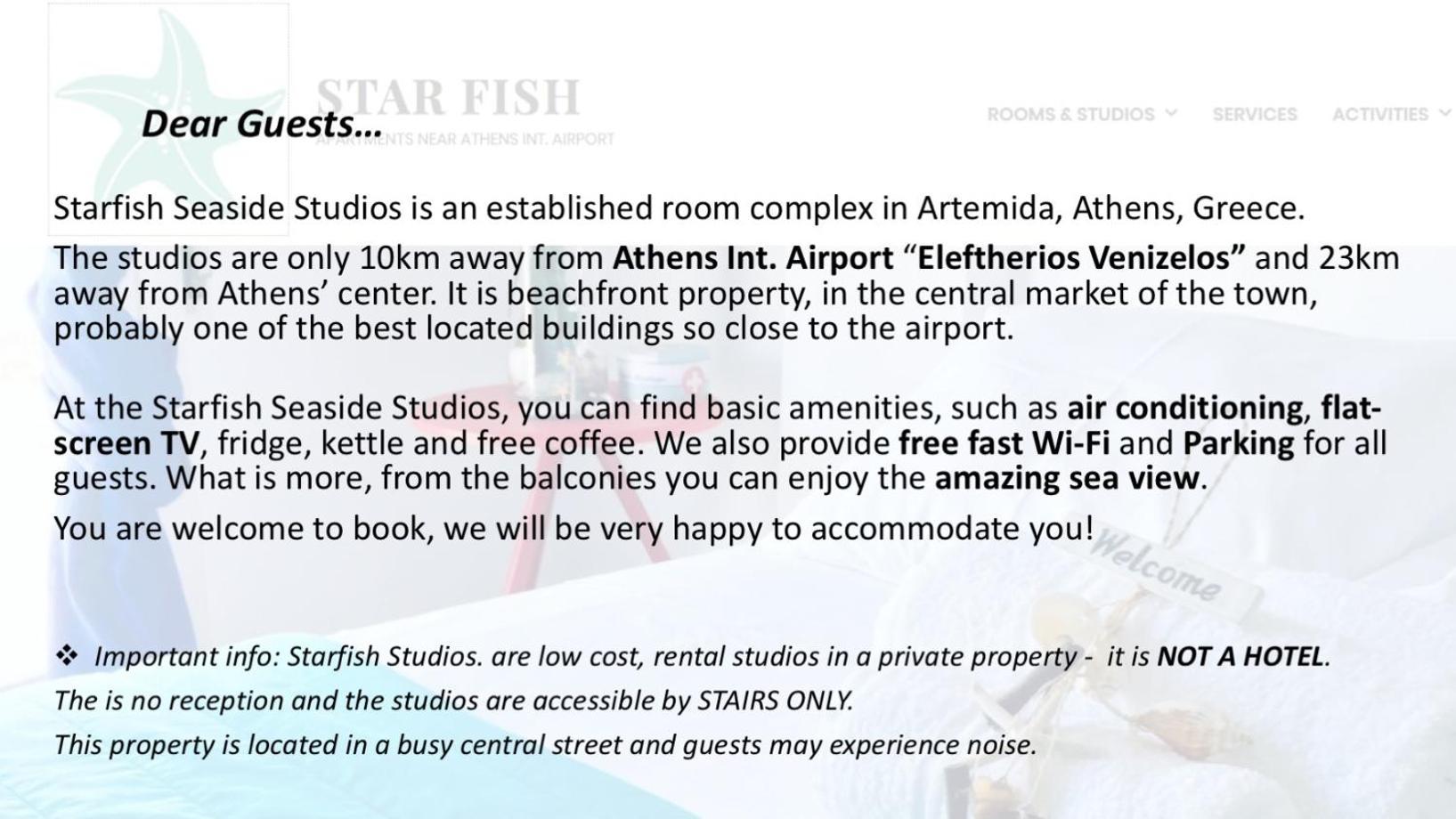 Starfish Seaside Studio Aparthotel Ártemida Kültér fotó